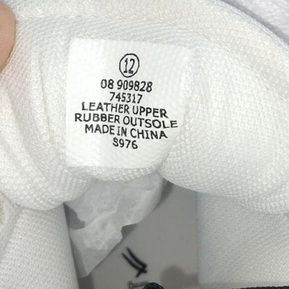 William Rast Rachel Zoe Mens NEW White w/Black Accents Leather Sneakers - sz. 12 - Picture 6 of 6